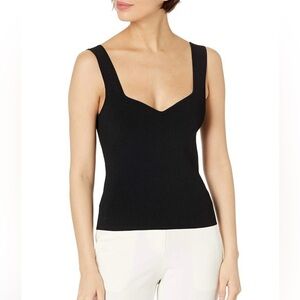 Vince Women’s Sweetheart Neck Black Tank Top. Size Large.